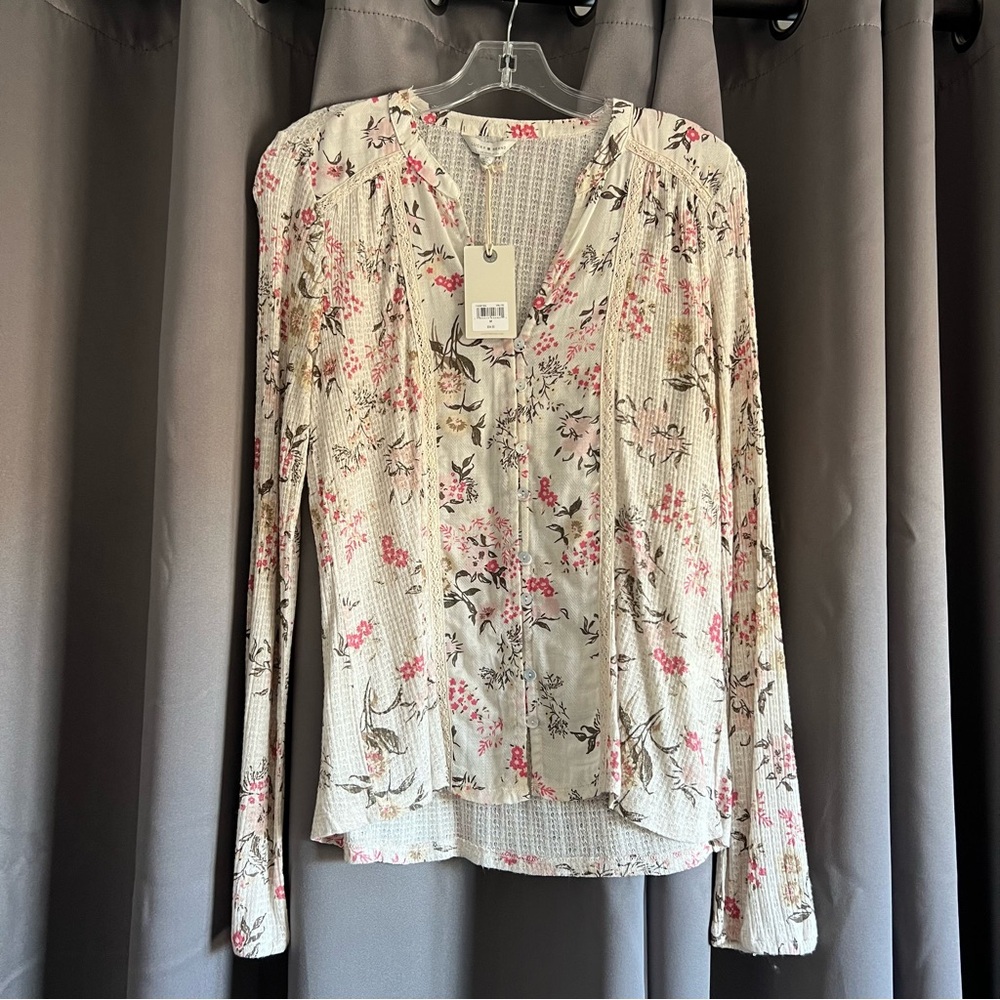 Lucky Brand Sheer Knit Top